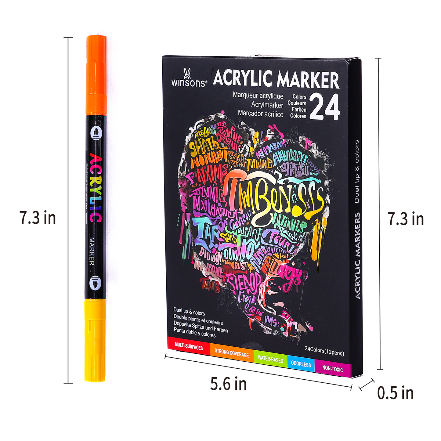 24/48/72 Colors Dual Tip Acrylic Paint Markers