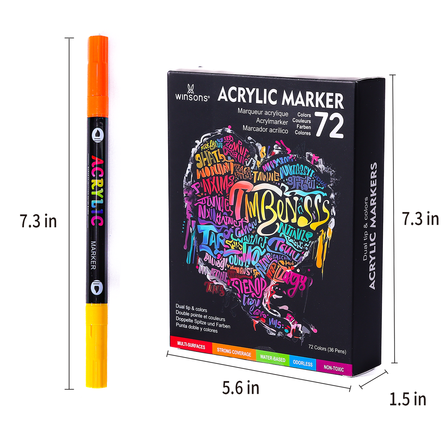 24/48/72 Colors Dual Tip Acrylic Paint Markers