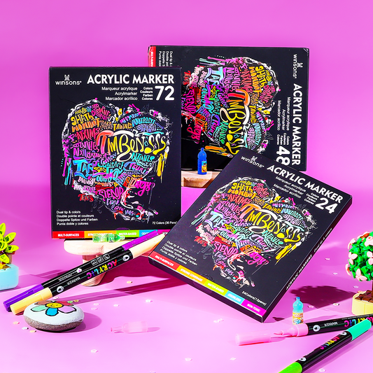 24/48/72 Colors Dual Tip Acrylic Paint Markers