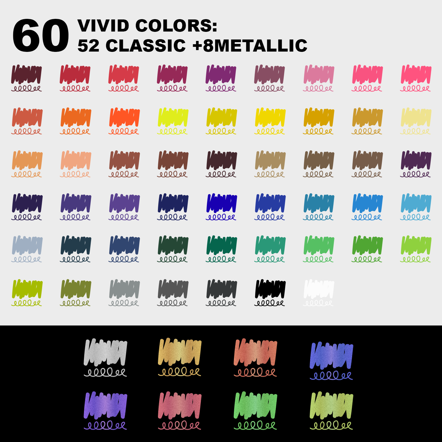 UrbanInkLab 60/120 Colors Dual-Tip Single Color Acrylic Paint Markers with Fabric Zip Case