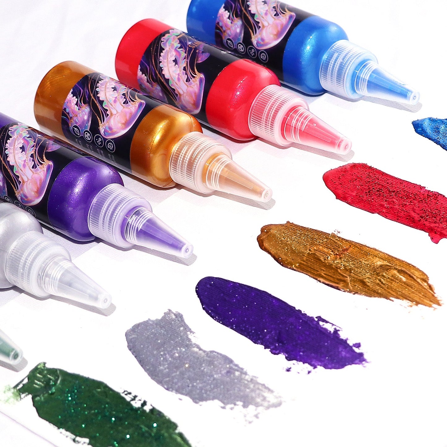 10 Colors Pro Acrylic Metallic Set