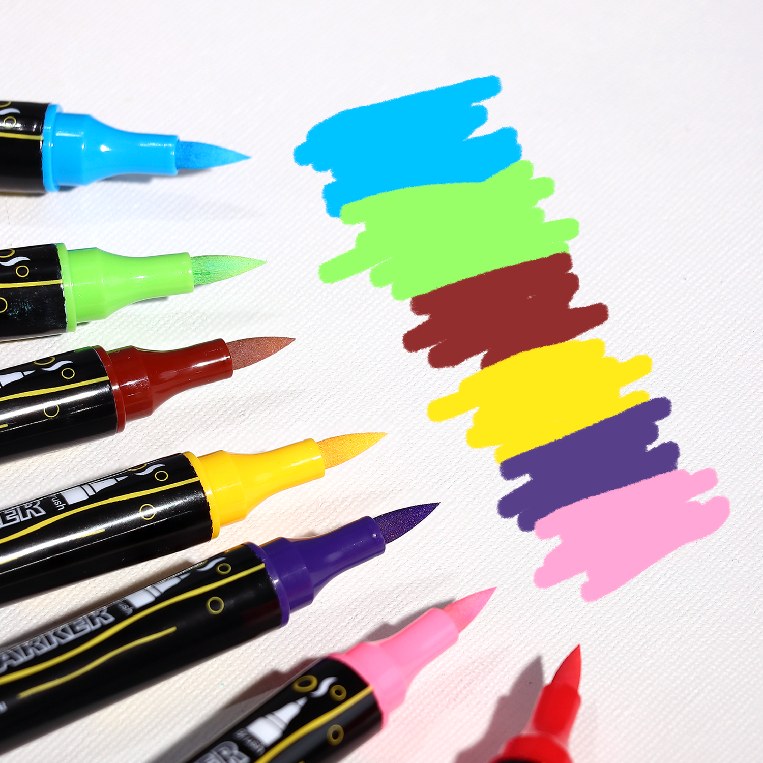  UrbanInkLab 60 Colors Dual-Tip Acrylic Markers Set with Convenient Carry Handle