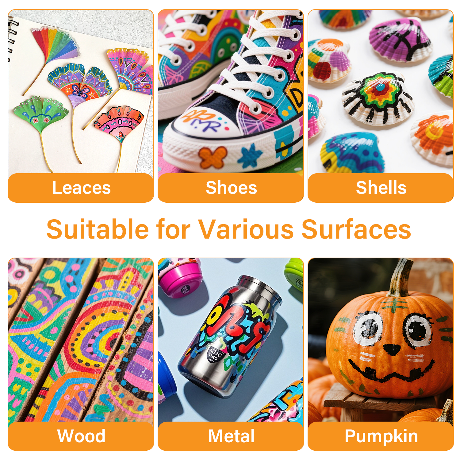  UrbanInkLab 60 Colors Dual-Tip Acrylic Markers Set with Convenient Carry Handle